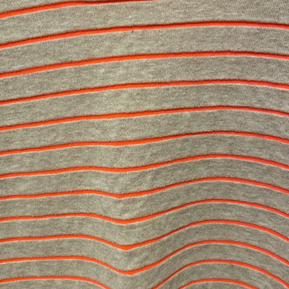 Madewell Striped Beige & Bright Orange Striped light sweatshirt. Very Cute! - Picture 8 of 13